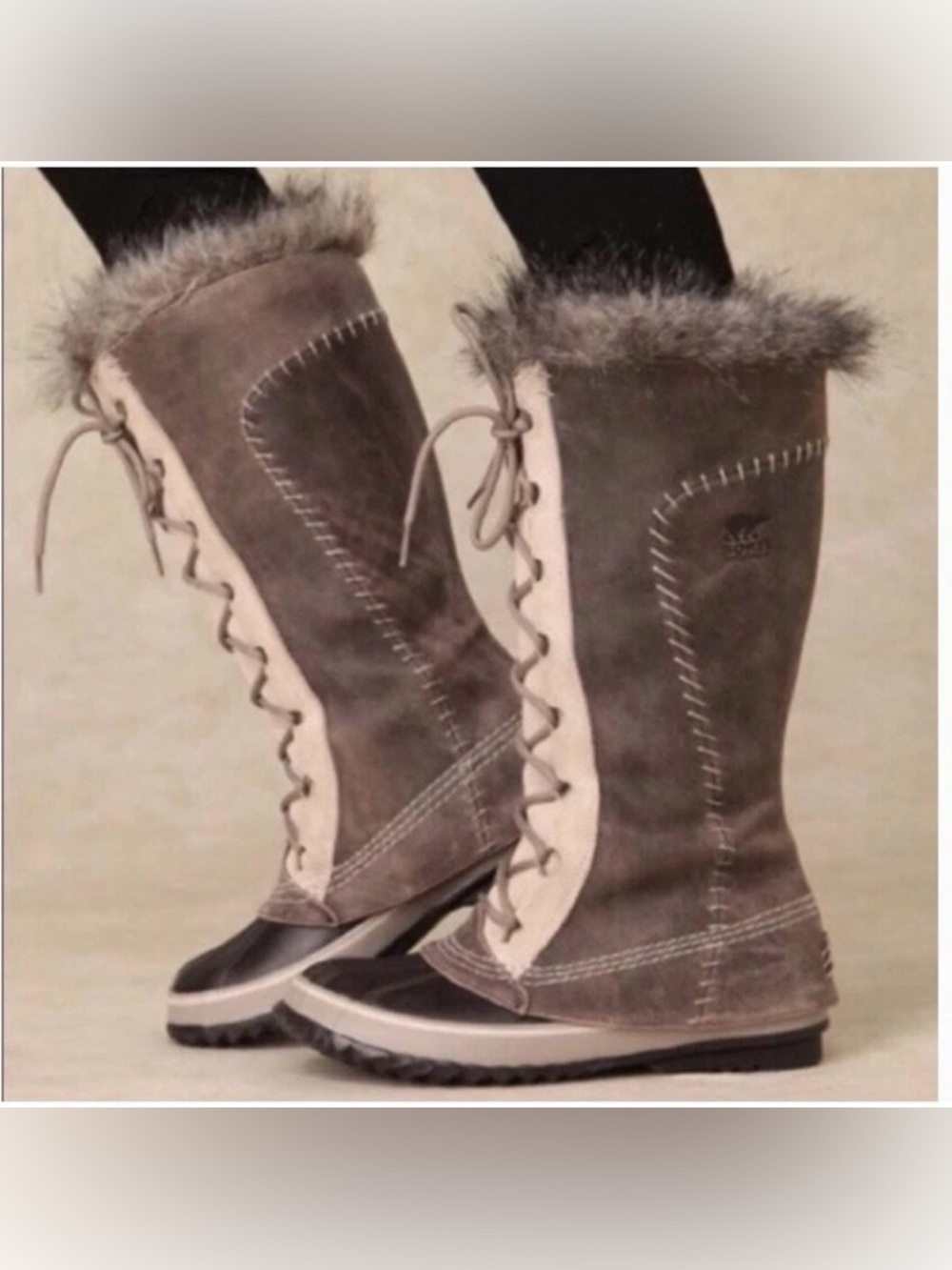 SOREL Cate the Great Waterproof Boot in Tusk / Stone